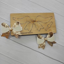 Troquel de Madera - Moño Luisana 8,9cms (3,5")