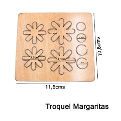 Troquel de Madera - Margaritas 