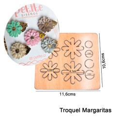 Troquel de Madera - Margaritas 