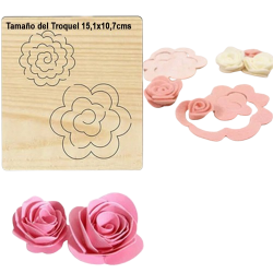 Troquel de Madera - Flores Envolventes Espiral 