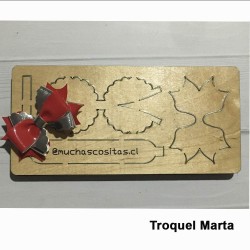 Troquel de Madera - Moño Marta 11,4cms (4,5")